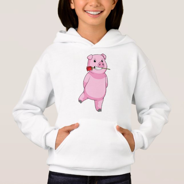 Pig with Rose Flower (Front)