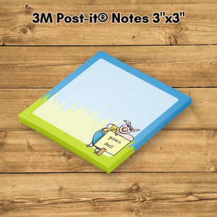 Pig with Sign Post-it Notes