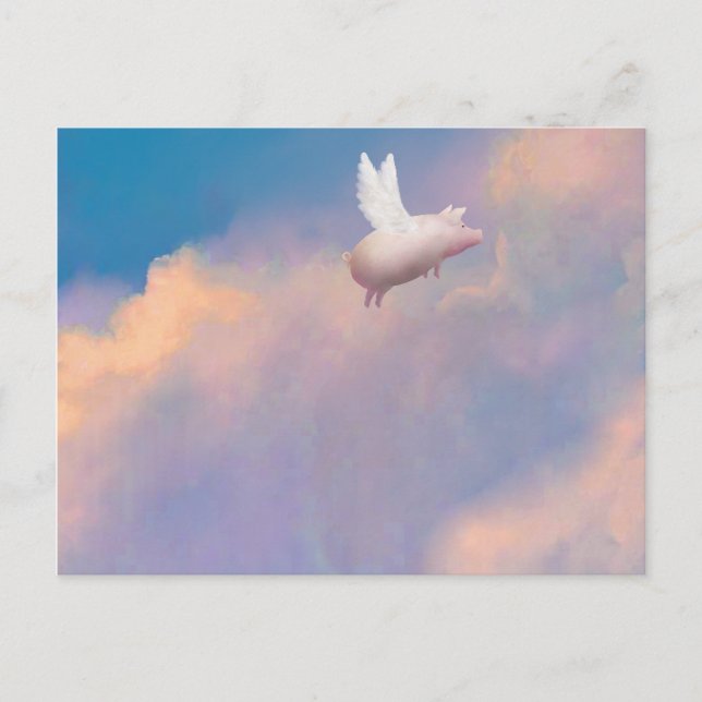 pig with wings postcard (Front)