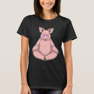 Pig Yoga Fitness Meditation T-Shirt