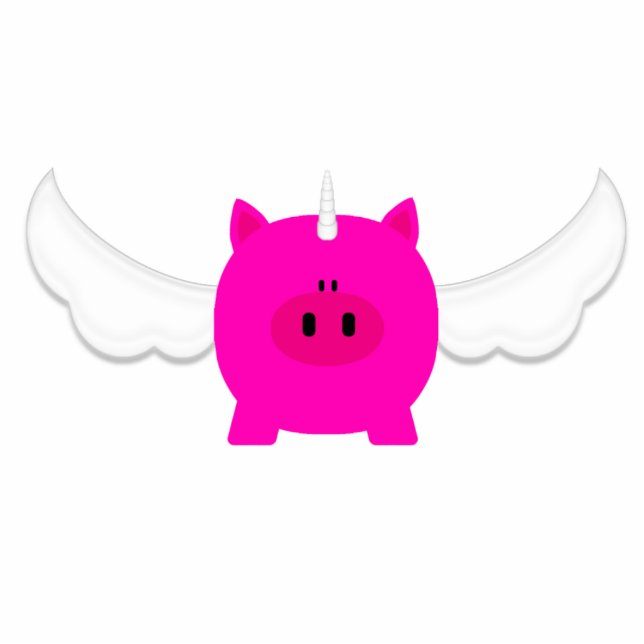 Pigacorn Keychain Photo Sculpture Key Ring (Front)