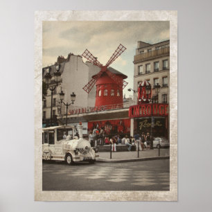 Pigalle District Paris French Cabaret Poster