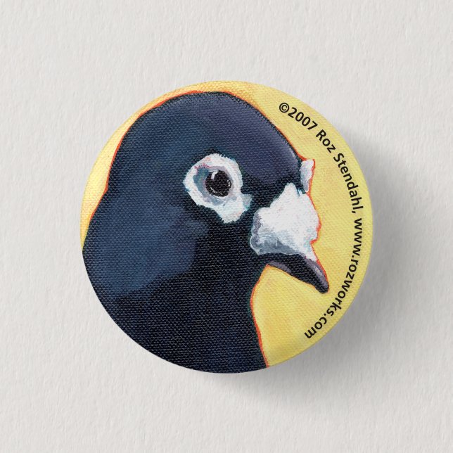 pigeon 3 cm round badge (Front)