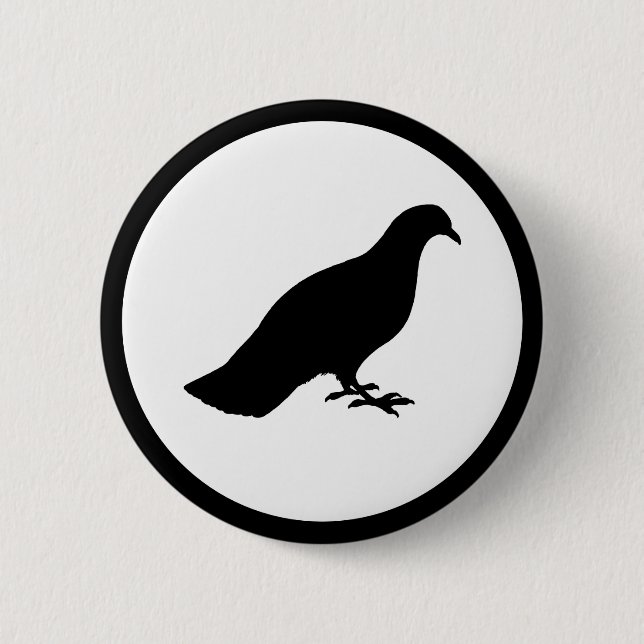 Pigeon 6 Cm Round Badge (Front)