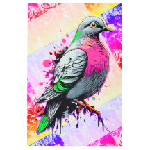 Pigeon Bird - Colourful Dove Painting - Pigeons