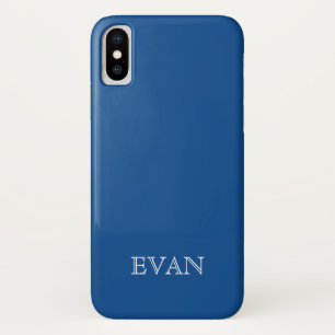 PIGEON BLUE Solid Color Background iPhone X Case