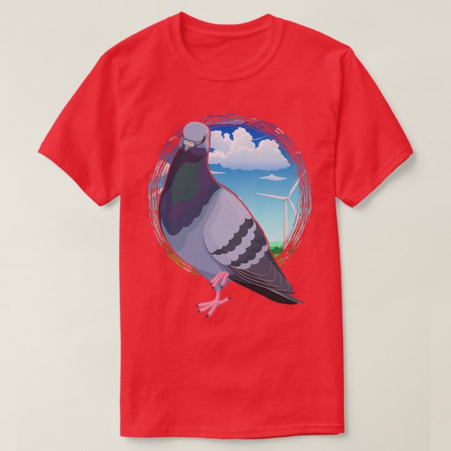 Pigeon Breeding Bird Watching Nature Enthusiast T-Shirt (Design Front)