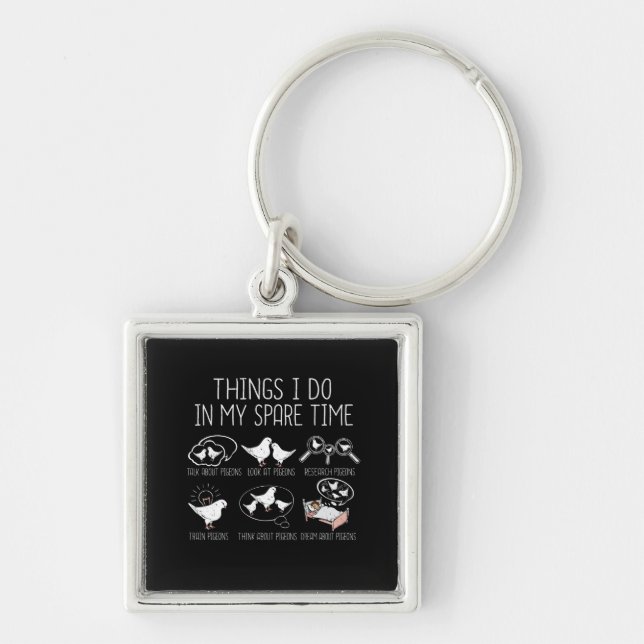 Pigeon Breeding Pigeon Racing Gift Men King Pigeon Key Ring (Front)