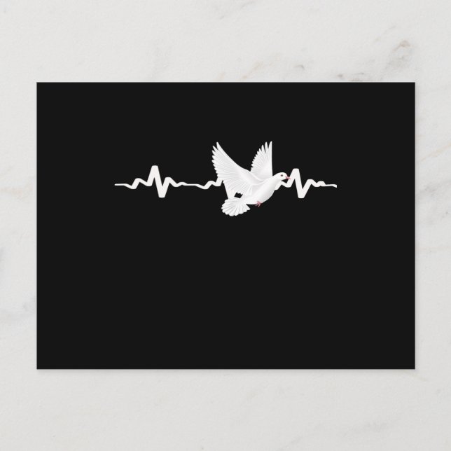 Pigeon Carrier Pigeon Heartbeat Postcard (Front)
