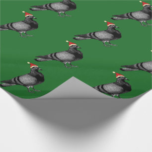 pigeon christmas wrapping paper