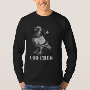 Pigeon Coo Crew Graphic Bird Watchers Dad T-Shirt