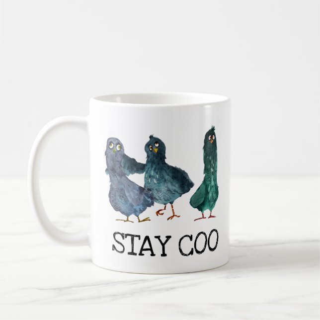 Pigeon Cute Stay Coo Bird Lover  Coffee Mug (Left)