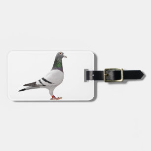 pigeon design luggage tag