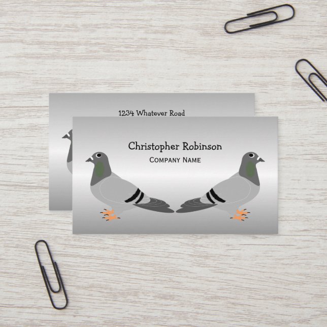 Pigeon Design Personalised Business Card (Front/Back In Situ)