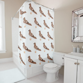 Pigeon Design Shower Curtain