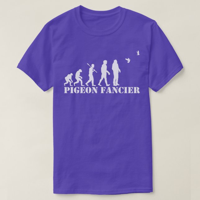 Pigeon Fancier Evolution Gift for Man T-Shirt (Design Front)