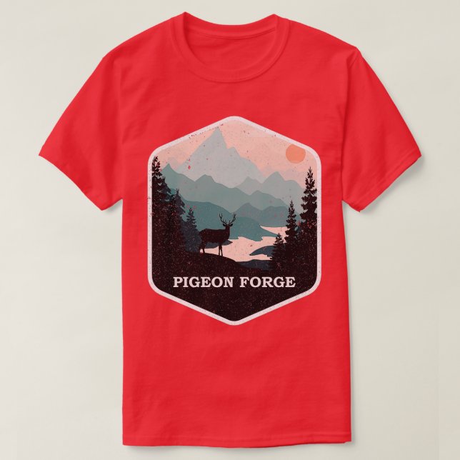 Pigeon Forge Souvenir Great Smoky Mountains Tennes T-Shirt (Design Front)