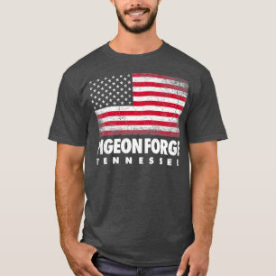 Pigeon Forge Tennessee 4th of July American Flag T-Shirt