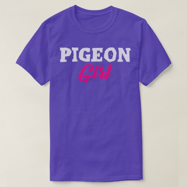 Pigeon Girl Girls Pigeons Birds Bird Animals T-Shirt (Design Front)