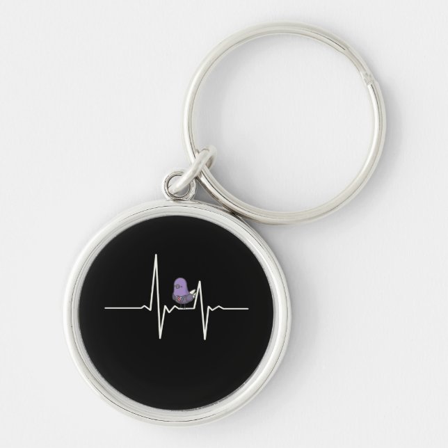 Pigeon Heartbeat Key Ring (Front)