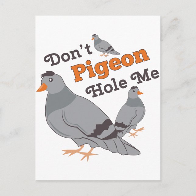 Pigeon Hole Me Postcard (Front)