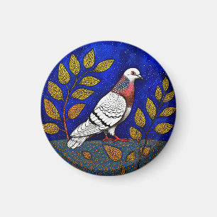 Pigeon illustration magnet