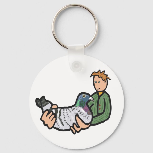 Pigeon Keeping Key Ring (Front)