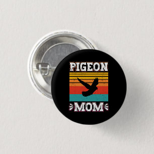 Pigeon Mum Bird Fly Animal Cute Pigeon Birds Retro 3 Cm Round Badge