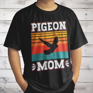 Pigeon Mum Bird Fly Animal Cute Pigeon Birds Retro T-Shirt