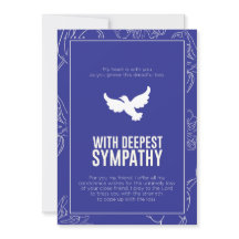 Pigeon of Remembrance Deep Blue Framed Sympathy 