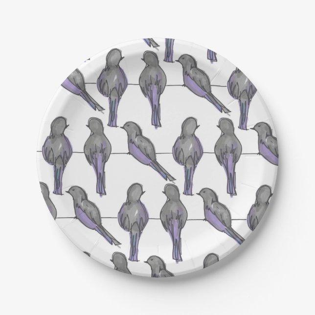 Pigeon Pals Print Paper Plate (Front)