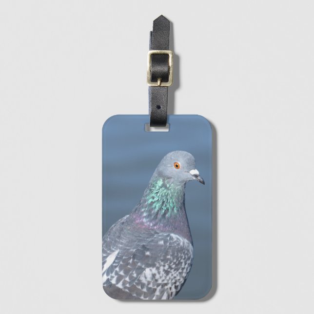 Pigeon Partner Luggage Tag (Front Vertical)