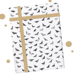 Pigeon Pattern Wrapping Paper