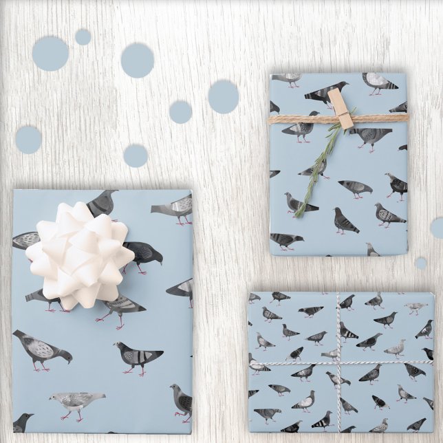 Pigeon Pattern Wrapping Paper Sheet (Creator Uploaded)