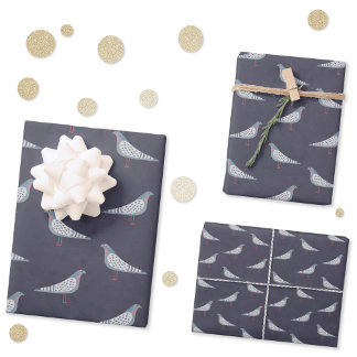 Pigeon Pattern Wrapping Paper Sheet