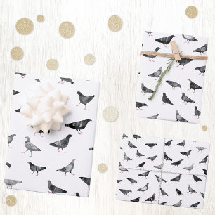 Pigeon Pattern Wrapping Paper Sheet