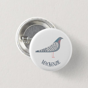Pigeon Personalised 3 Cm Round Badge