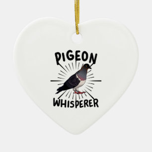 Pigeon - Pigeon Whisperer  Ceramic Tree Decoration