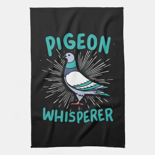 Pigeon - Pigeon Whisperer Tea Towel (Vertical)