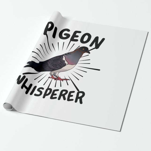 Pigeon - Pigeon Whisperer Wrapping Paper (Unrolled)