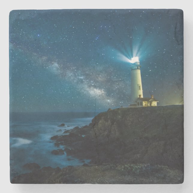 Pigeon Point Light Station, Ca Stone Coaster (Front)