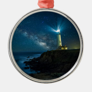 Pigeon Point Light Station California Metal Tree Decoration