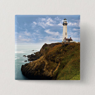 Pigeon Point Lighthouse California 15 Cm Square Badge
