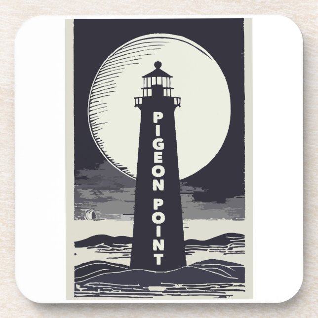 Pigeon Point Lighthouse California Moon Coaster (Front)
