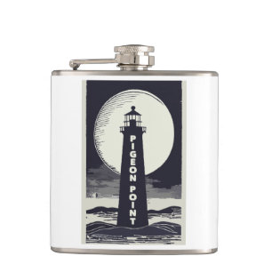 Pigeon Point Lighthouse California Moon Hip Flask