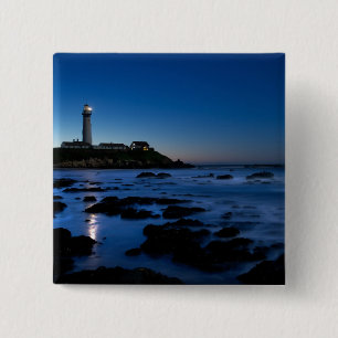 Pigeon Point Lighthouse   Half Moon Bay, Ca 15 Cm Square Badge