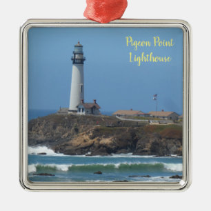 Pigeon Point Lighthouse Metal Tree Decoration