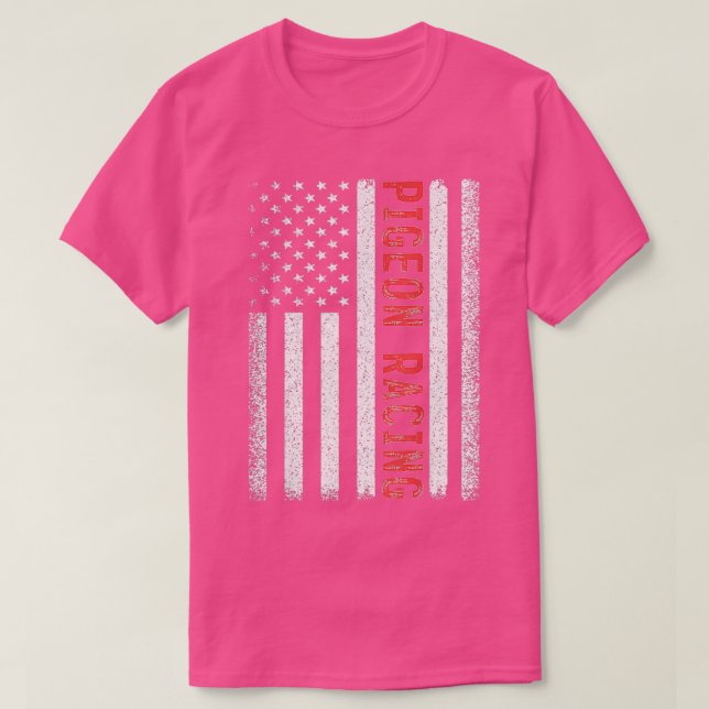Pigeon Racing American Flag July Breeder 1 T-Shirt (Design Front)