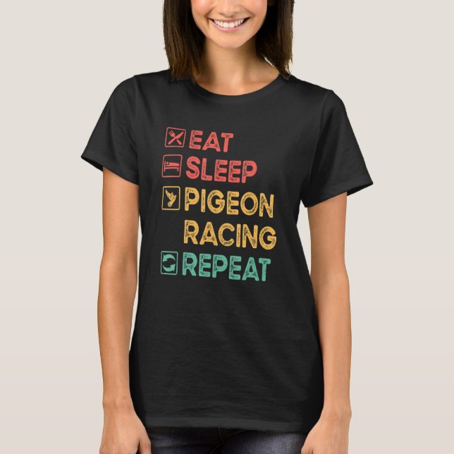 Pigeon Racing   Pigeon Fancier Bird Racing Breedin T-Shirt (Front)