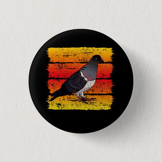 Pigeon Retro Vintage 3 Cm Round Badge (Front)